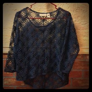 Navy, embroidered shirt; exclusive of decoration.